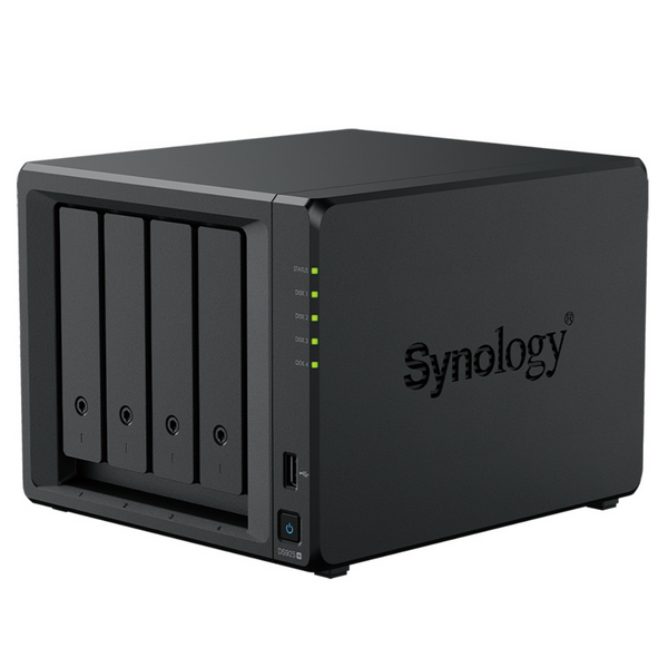 Synology DiskStation DS925+ 4-Bay NAS (AMD Ryzen V1500B / Quad Core 2.2GHz / 4GB DDR4 ECC SO-DIMM) HD-DS925+