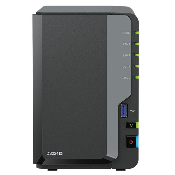 Synology DiskStation DS224+ 2-Bay NAS (Intel Celeron J4125 Quad Core CPU, 2GB DDR4 Ram) 