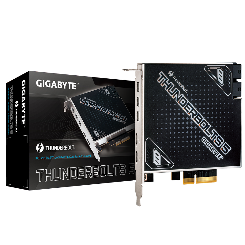 GIGABYTE THUNDERBOLTS 5 Intel Certified PCIe 4.0 x4 Add-in Card