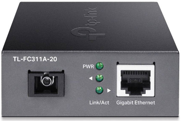 TP-Link TL-FC311A-20 10/100/1000 Mbps RJ45 to 1000 Mbps Single-mode SC WDM Bi-Directional Fiber Converter (TP-NE-FC311A-20)