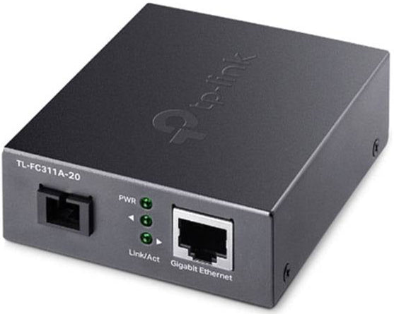 TP-Link TL-FC311A-20 10/100/1000 Mbps RJ45 to 1000 Mbps Single-mode SC WDM Bi-Directional Fiber Converter (TP-NE-FC311A-20)