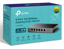 TP-Link TL-SF1006P 6 Port 10/100 Mbps Desktop PoE Switch With 4 Port PoE+ (67W)