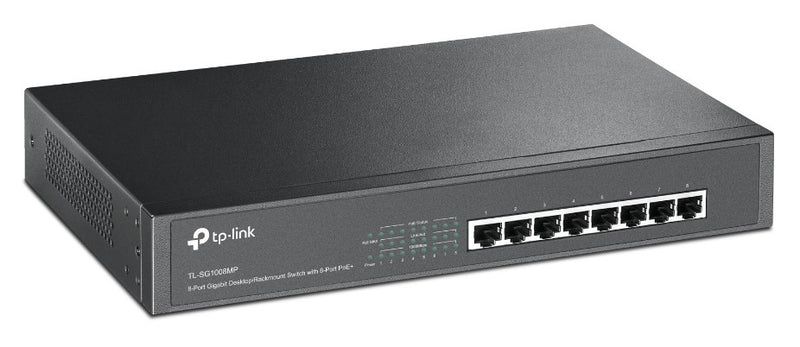TP-Link TL-SG1008MP 8 Port Gigabit Desktop/Rackmount Switch with 8 Port PoE+ (153W)