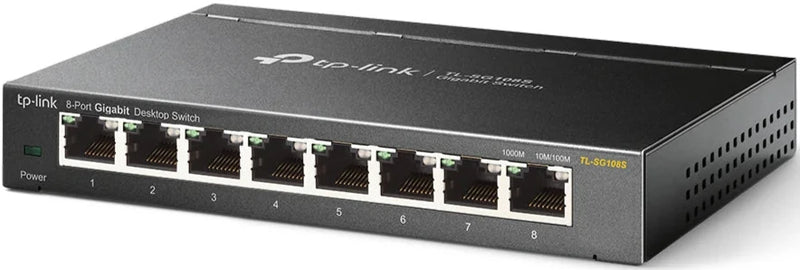 TP-Link TL-SG108S 8-Port Gigabit Desktop Steel Case Switch 