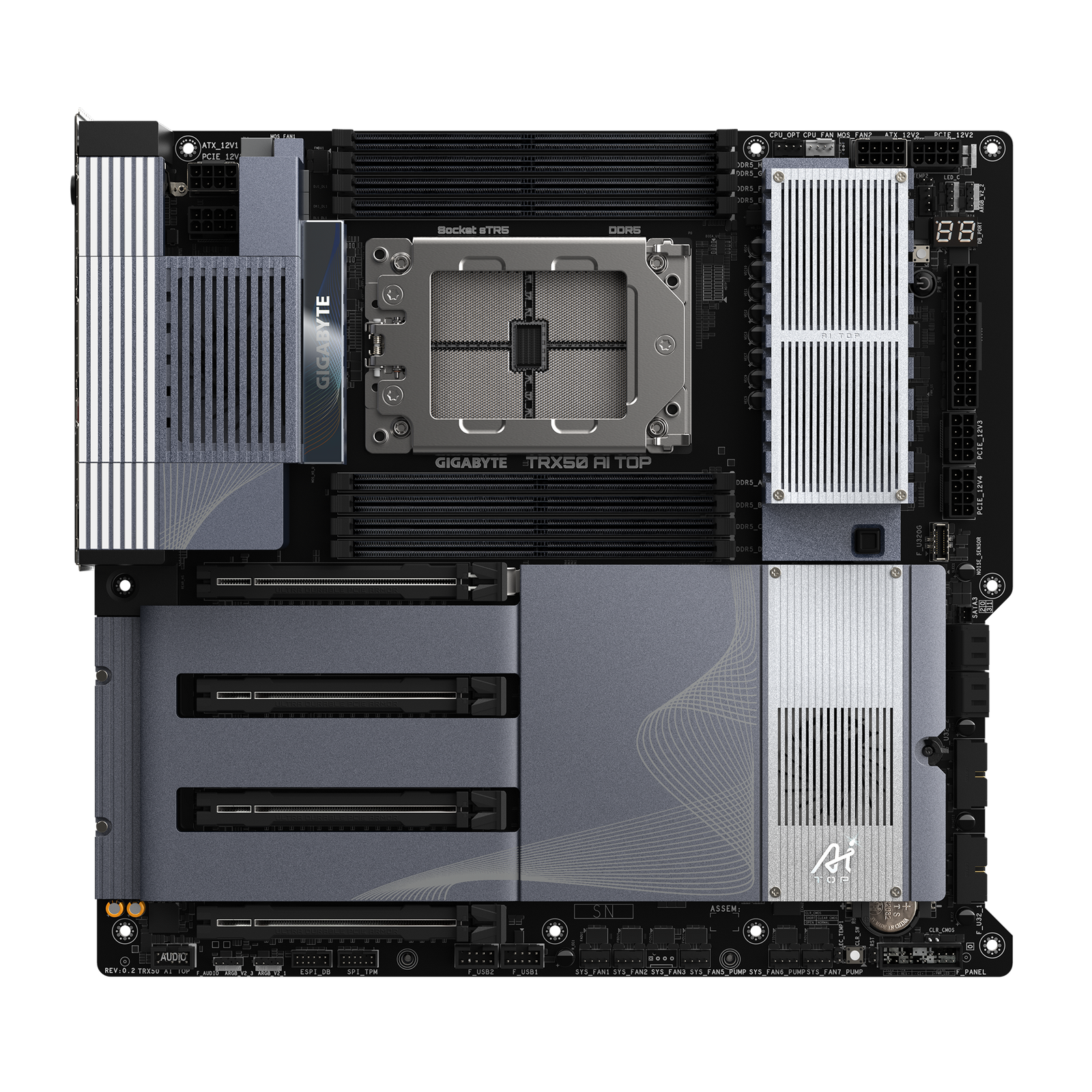 GIGABYTE TRX50 AI TOP-2B DDR5,AMD Socket sTR5 EATX Motherboard
