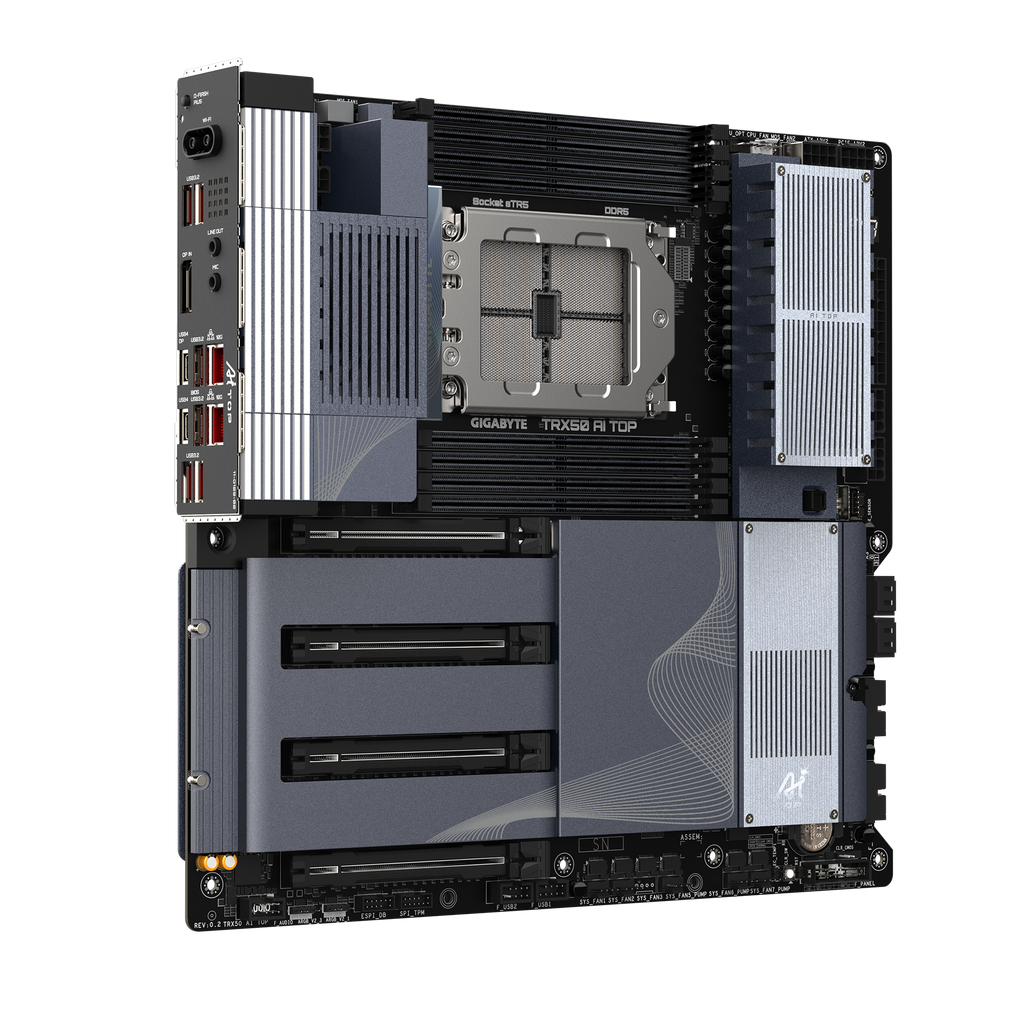Str5 Socket Processor Installation GIGABYTE TRX50 AI TOP-2B DDR5,AMD Socket sTR5 EATX Motherboard