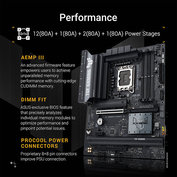 ASUS TUF GAMING B860-PLUS WIFI DDR5,LGA 1851 ATX Motherboard (MB-AB86T+W)