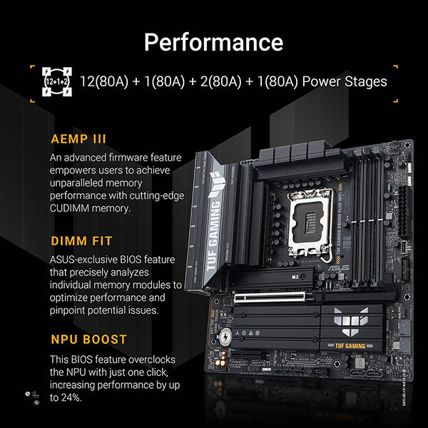 ASUS TUF GAMING B860M-PLUS WIFI DDR5,LGA 1851 mATX Motherboard (MB-AB8