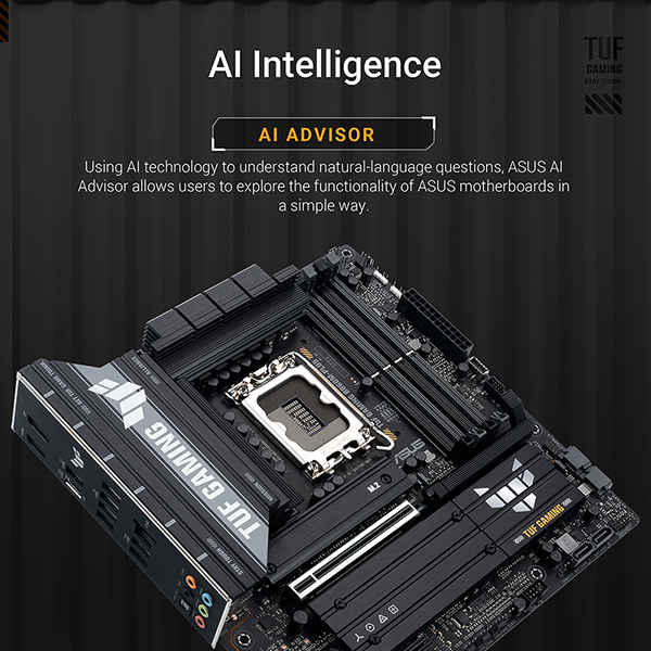 ASUS TUF GAMING B860M-PLUS DDR5,LGA 1851 mATX Motherboard (MB-AB86TM+)