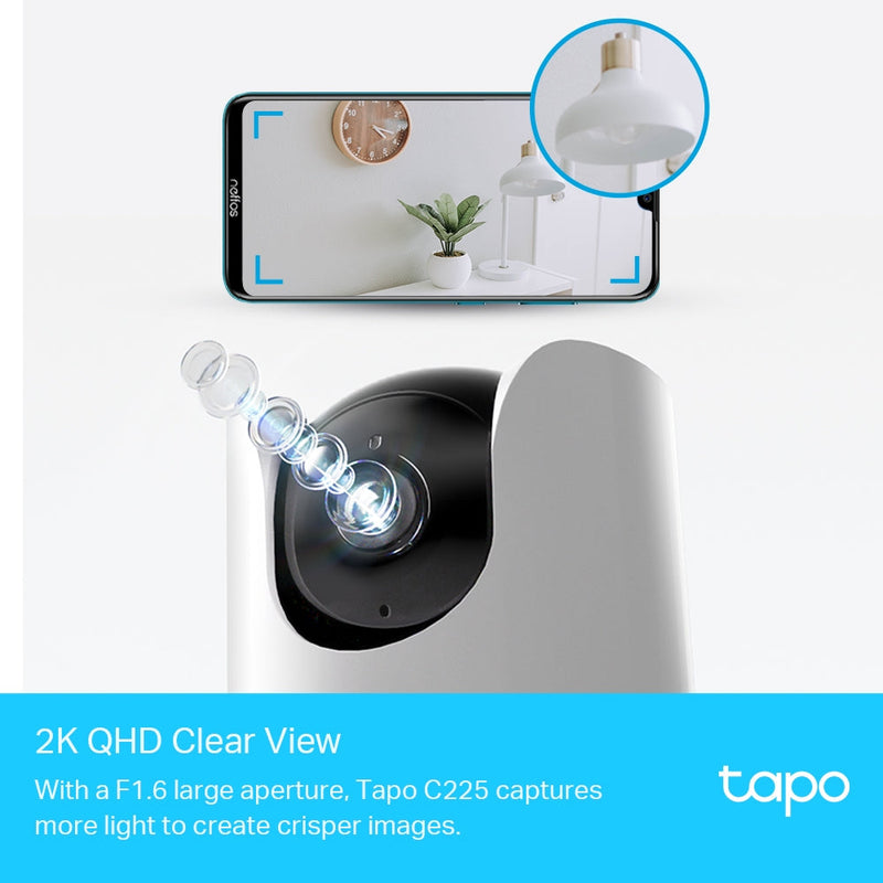 冬日激減】TP-Link Tapo C225 4MP 2K Smart Pan/Tilt 360 Indoor Security Came 冬日激減】TP-Link Tapo C225 4MP 2K Smart Pan/Tilt 360 Indoor Security Came