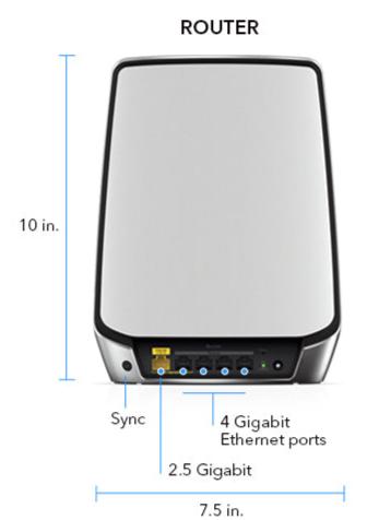 NETGEAR Orbi RBK854 AX6000 Whole Home Tri-Band Mesh WiFi 6 System (4件裝)