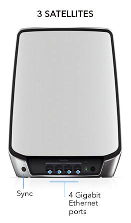 NETGEAR Orbi RBK854 AX6000 Whole Home Tri-Band Mesh WiFi 6 System (4件裝)