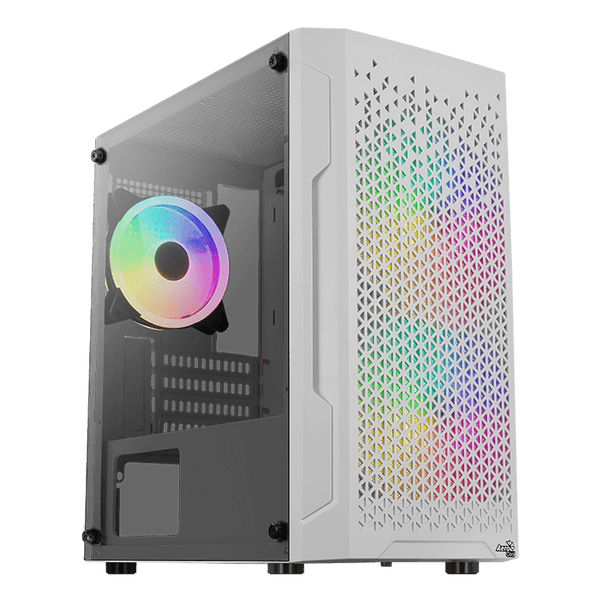 AeroCool Trinity Mini FRGB White Tempered Glass Micro-ATX Case 