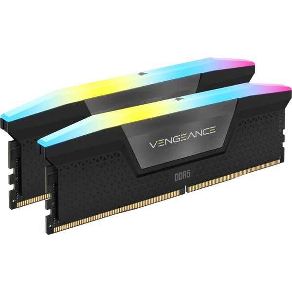 CORSAIR 32GB Kit (2x16GB) VENGEANCE RGB CMH32GX5M2B6400C36 DDR5 6400MHz Memory 