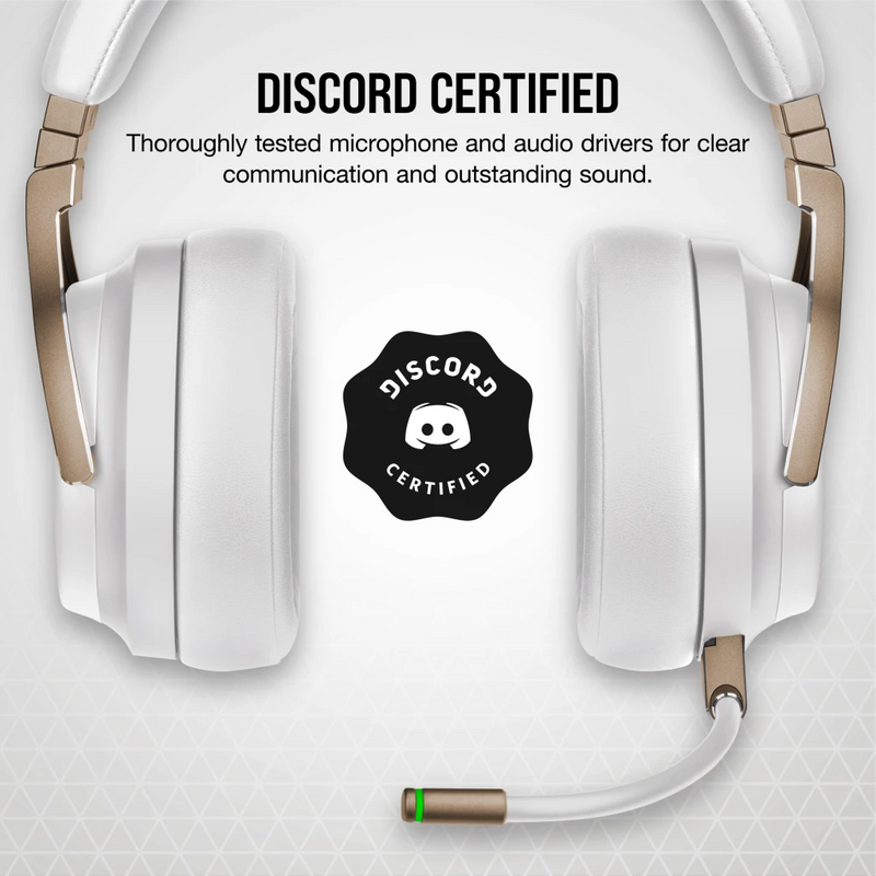 【至抵優惠】Corsair VIRTUOSO RGB Wireless High-Fidelity Gaming Headset - Pearl CA-9011224-AP