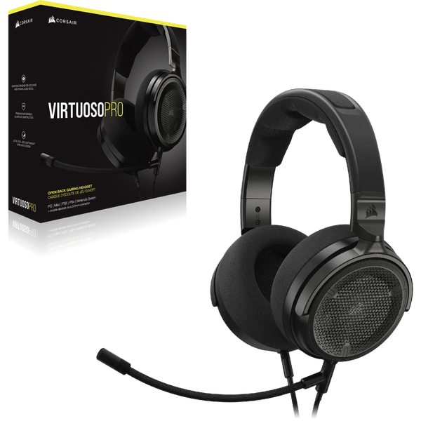 Corsair VIRTUOSO PRO Open Back Streaming Gaming Headset - Carbon CA-9011370-AP