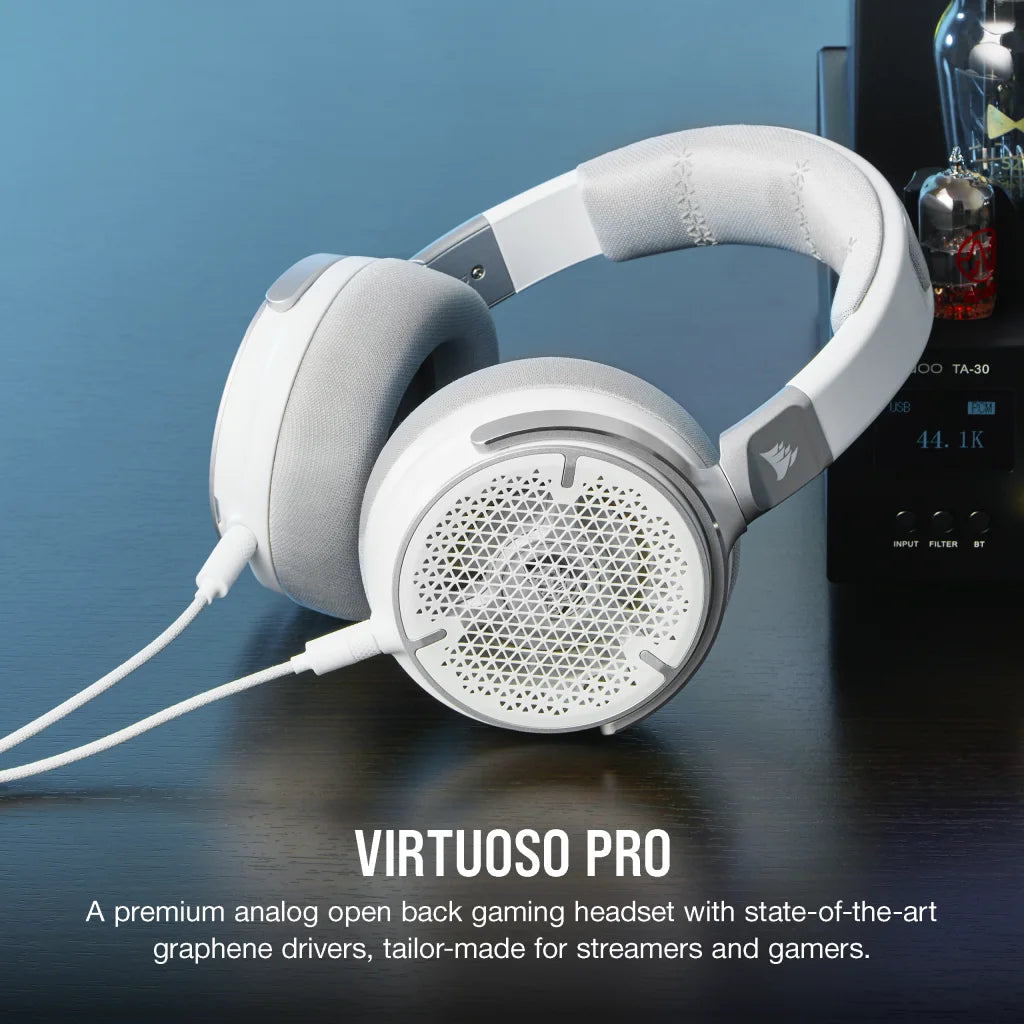 Corsair VIRTUOSO PRO Open Back Streaming Gaming Headset White CA 901
