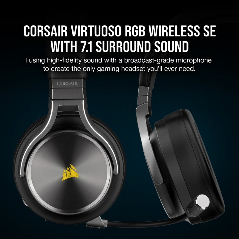 Corsair VIRTUOSO RGB WIRELESS SE High-Fidelity Gaming Headset - Gunmetal CA-9011180-AP 