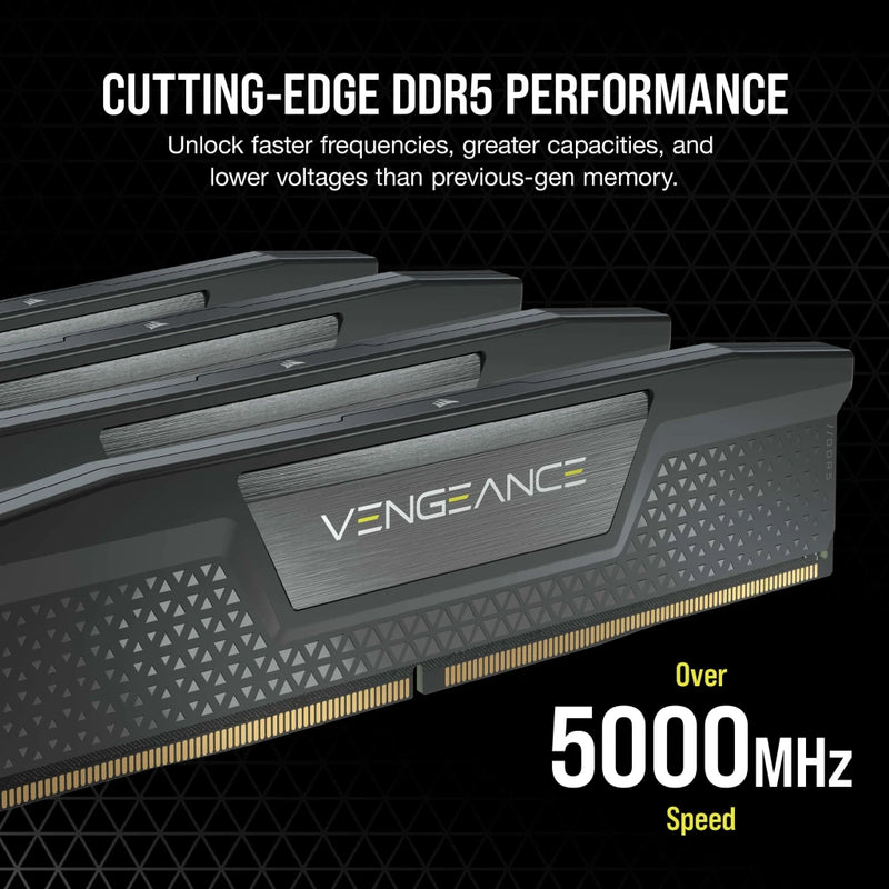 【精選優惠】CORSAIR 64GB Kit (2x32GB) VENGEANCE CMK64GX5M2B6000Z30 DDR5 6000MHz Memory (AMD EXPO & Intel XMP 3.0)