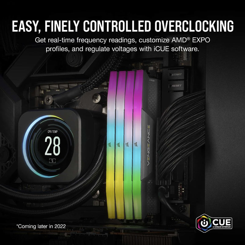 【精選優惠】CORSAIR 32GB Kit (2x16GB) VENGEANCE RGB CMH32GX5M2E6200C36 DDR5 6200MHz Memory