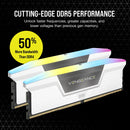CORSAIR 64GB Kit (2x32GB) VENGEANCE RGB White 白色 CMH64GX5M2B6400C32W DDR5 6400MHz CL32 Memory