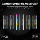CORSAIR 96GB Kit (2x48GB) VENGEANCE RGB CMH96GX5M2B6000Z30 DDR5 6000MHz CL30 Memory (AMD EXPO & Intel XMP 3.0)