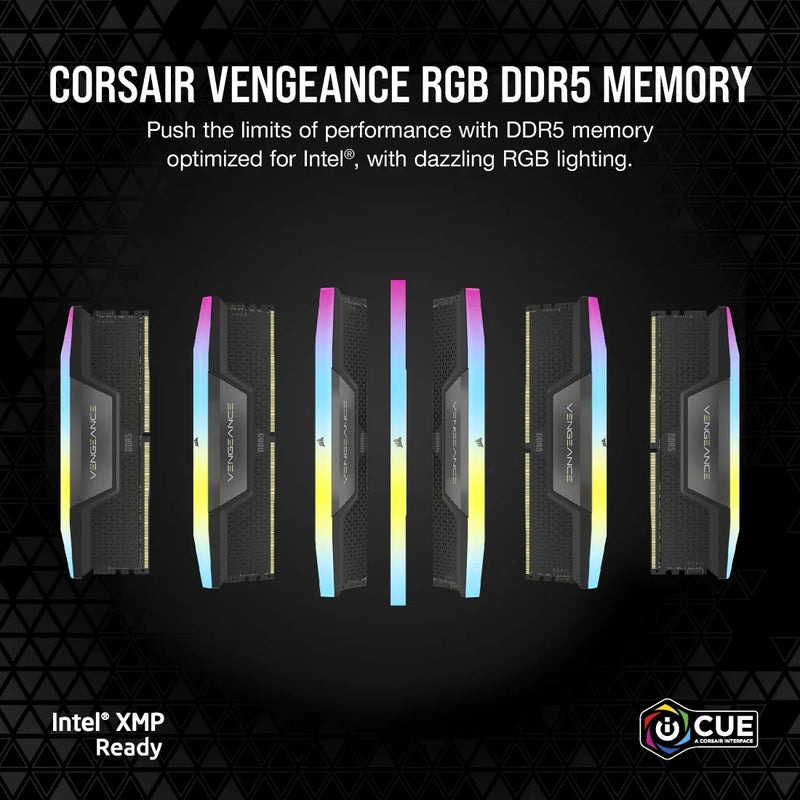 【電腦節搶購貨】CORSAIR 96GB Kit (2x48GB) VENGEANCE RGB CMH96GX5M2B6000Z30 DDR5 6000MHz CL30 Memory (AMD EXPO & Intel XMP 3.0)