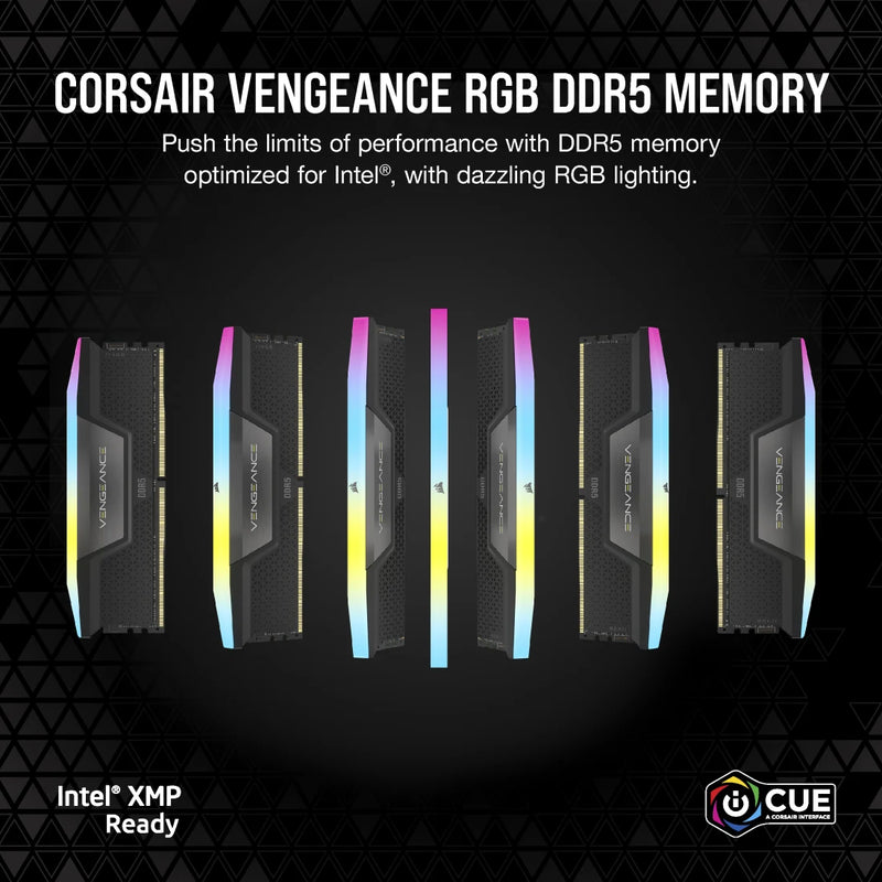 【電腦節搶購貨】CORSAIR 96GB Kit (2x48GB) VENGEANCE RGB CMH96GX5M2B6000Z30 DDR5 6000MHz CL30 Memory (AMD EXPO & Intel XMP 3.0)