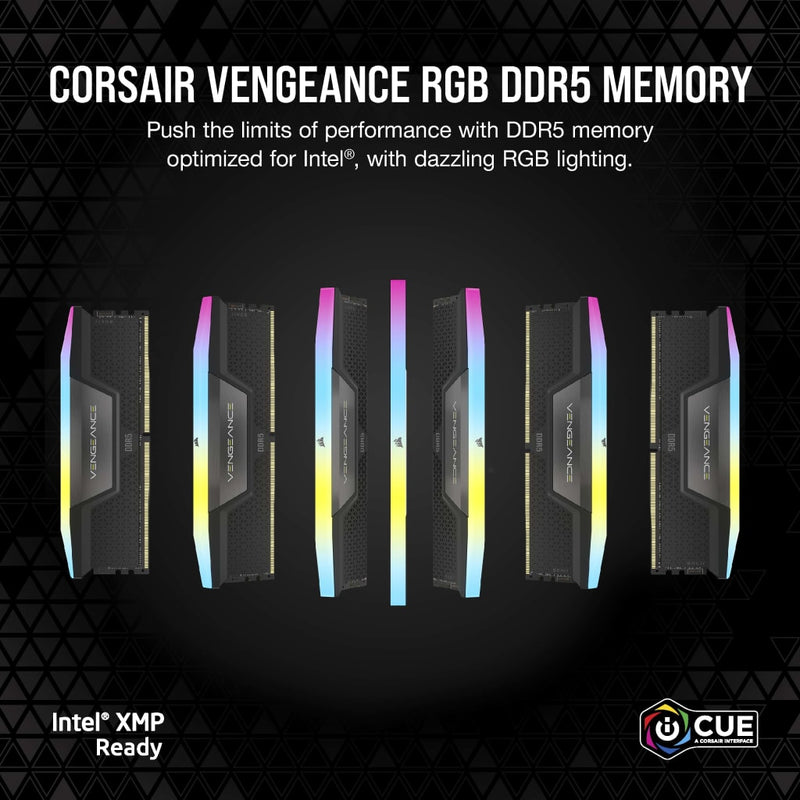 【精選優惠】CORSAIR 64GB Kit (2x32GB) VENGEANCE RGB CMH64GX5M2B6400C32 DDR5 6400MHz Memory