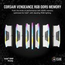 CORSAIR 64GB Kit (2x32GB) VENGEANCE RGB White 白色 CMH64GX5M2B6000C30W DDR5 6000MHz CL30 Memory