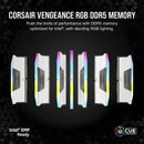 CORSAIR 64GB Kit (2x32GB) VENGEANCE RGB White 白色 CMH64GX5M2B6000Z30W DDR5 6000MHz CL30 Memory (AMD EXPO & Intel XMP 3.0)