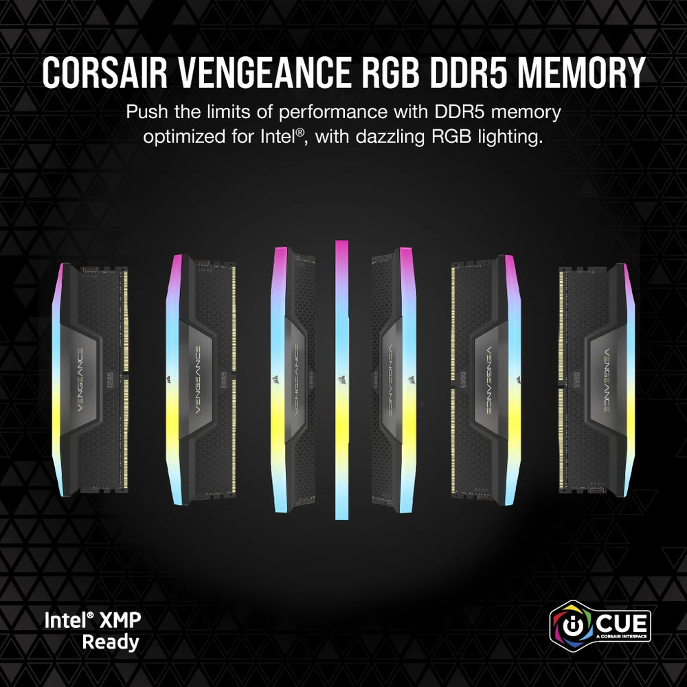 CORSAIR 128GB Kit (4x32GB) VENGEANCE RGB CMH128GX5M4B5600C40 DDR5 5600