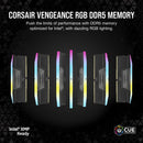 CORSAIR 128GB Kit (4x32GB) VENGEANCE RGB CMH128GX5M4B5600C40 DDR5 5600MHz Memory