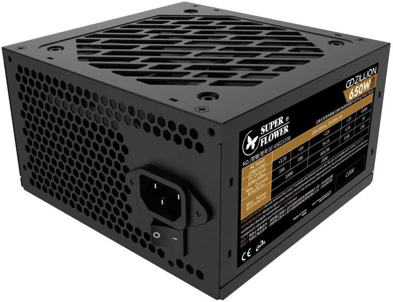 Super Flower Zillion DB Bronze 650W 80 Plus 銅牌認證 Power Supply (SF-650Z12DB-D) 5年保養