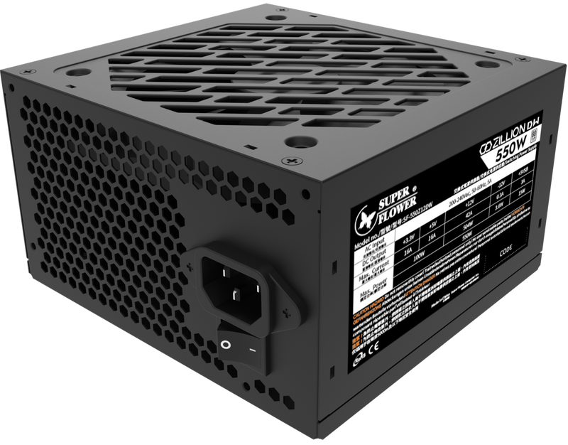 Super Flower Zillion DW 550W 80 Plus 黑色 Power Supply (SF-550Z12DW) 5年保養