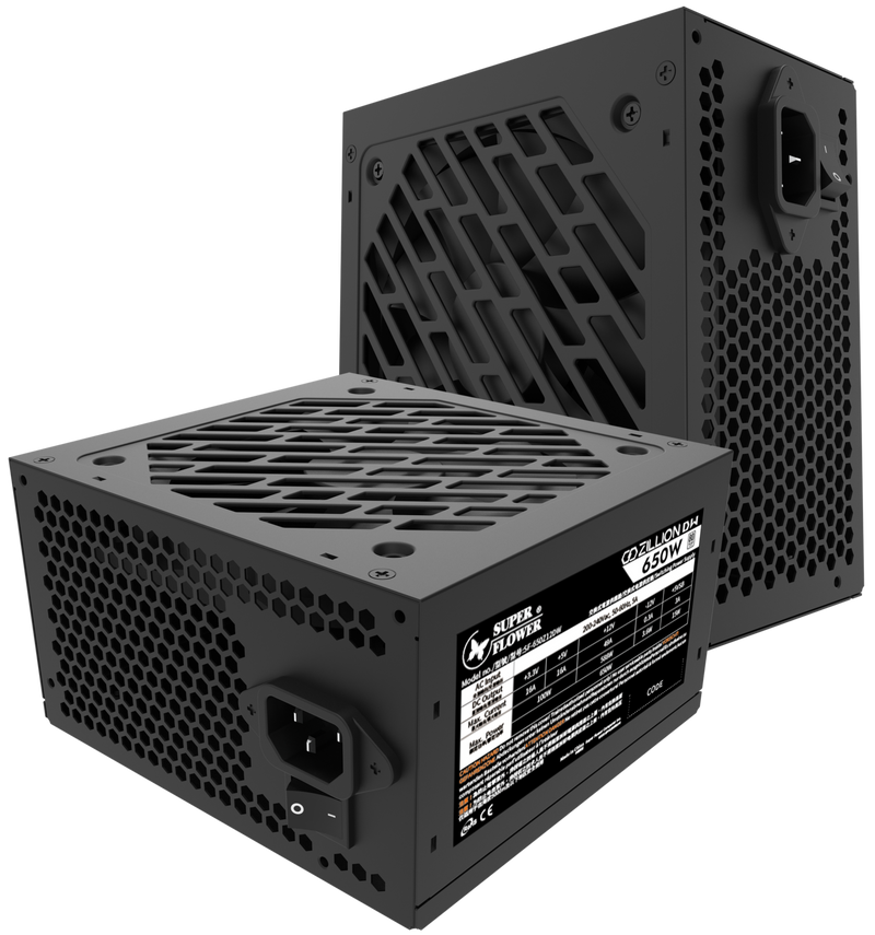 Super Flower Zillion DW 650W 80 Plus White Power Supply (SF-650Z12DW) 5年保養