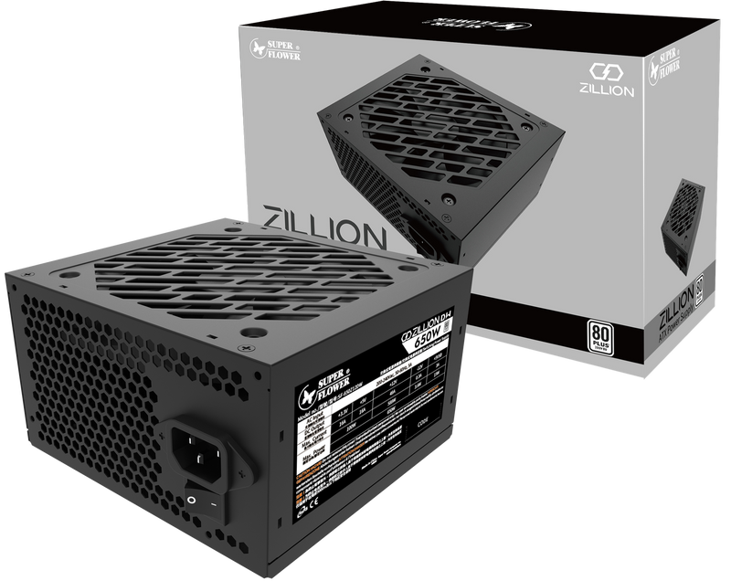 Super Flower Zillion DW 650W 80 Plus White Power Supply (SF-650Z12DW) 5年保養