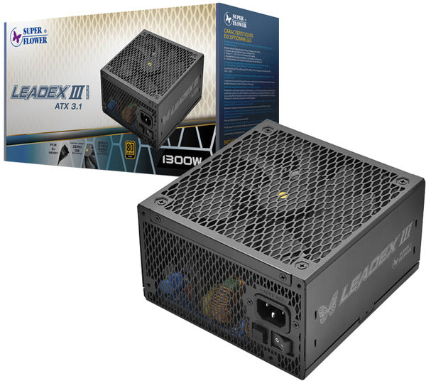 Super Flower Leadex III Gold UP 1300W ATX 3.1 80 Plus Glod 金牌認證全模組化 Full Modular Power Supply (SF-1300F14GE) 10年保養