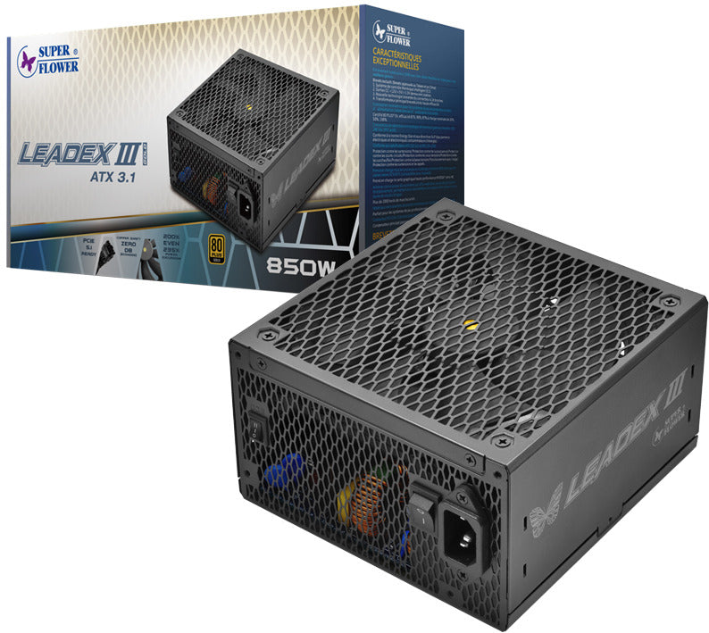 Super Flower Leadex III Gold UP 850W ATX 3.1 80 Plus Gold 金牌認證全模組化 Full Modular Power Supply (SF-850F14GE) 10年保養