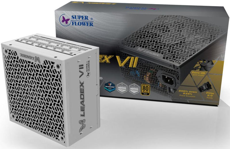 Super Flower Leadex VII XG Gold 850W White 白色 PCIE 5.1 / ATX 3.1 / 80 Plus Glod 金牌認證全模組化 Full Modular Power Supply (SF-850F14XG-WH) 10年保養