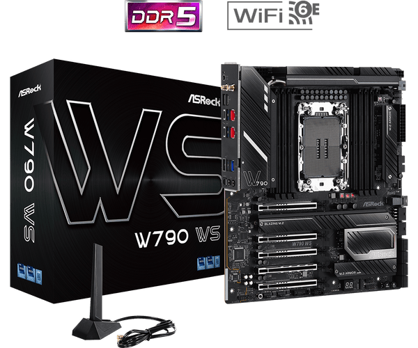 ASRock W790 WS Intel W790, DDR5, LGA 4677 EATX Workstation Motherboard 