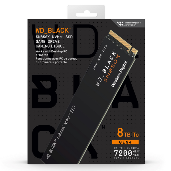 WD_BLACK 8TB SN850X WDS800T2X0E M.2 2280 PCIe Gen4 x4 SSD