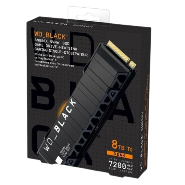 WD_BLACK 8TB SN850X w/Heatsink WDS800T2XHE M.2 2280 PCIe Gen4 x4 SSD