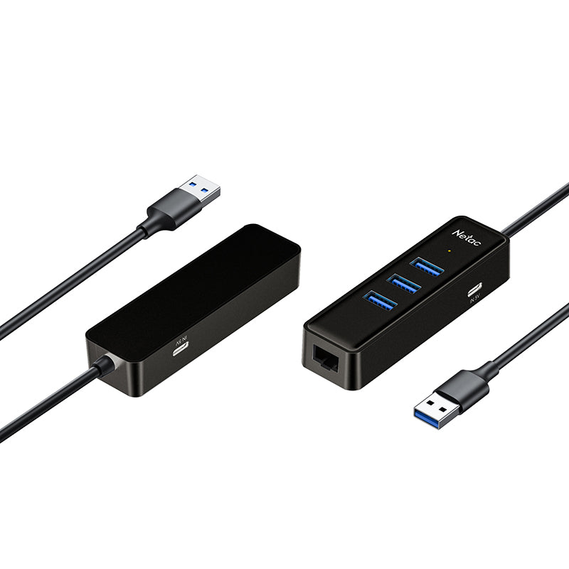 Hud Usb Netcafe Netac WF12 USB3.0 轉 USB3.0 x 3, RJ45 Hub (WF12BKCN)