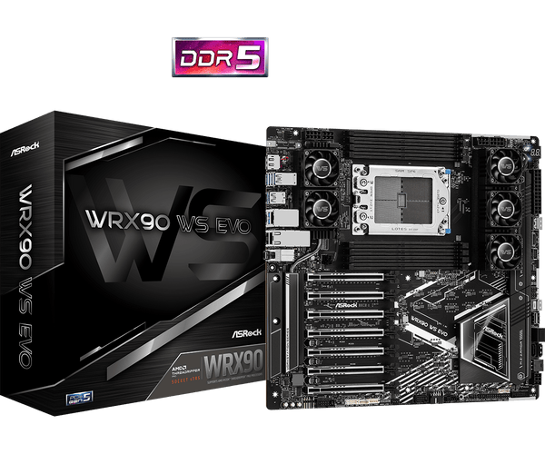 ASRock WRX90 WS EVO AMD Ryzen Threadripper PRO 7000 WX-Series Socket sTR5 EEB Motherboard