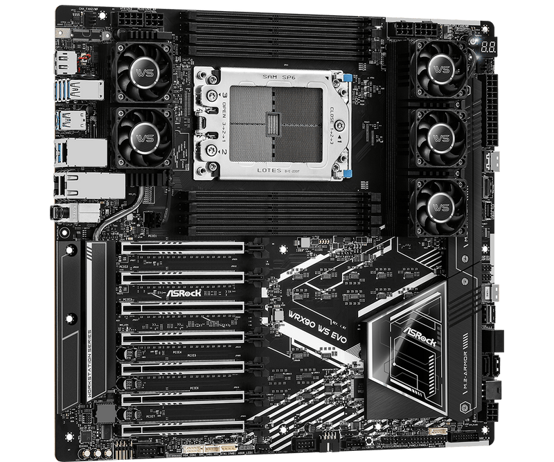 Socket Str5 ASRock WRX90 WS EVO AMD Ryzen Threadripper PRO 7000 WX-Series Socket s