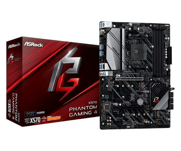 ASRock X570 Phantom Gaming 4 DDR4,AM4 Socket ATX Motherboard 