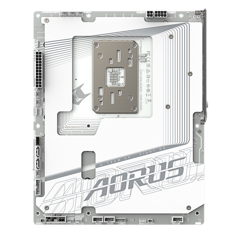 GIGABYTE X870 AORUS STEALTH ICE DDR5,Socket AM5 ATX Motherboard 背插式主機板