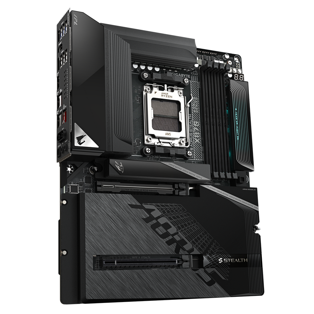 GIGABYTE X870 AORUS STEALTH DDR5,Socket AM5 ATX Motherboard 背插式主機板