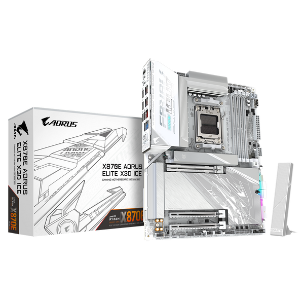 GIGABYTE X870E AORUS ELITE X3D ICE DDR5,Socket AM5 ATX Motherboard